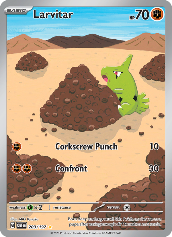 Larvitar (203/197) Holographic card image