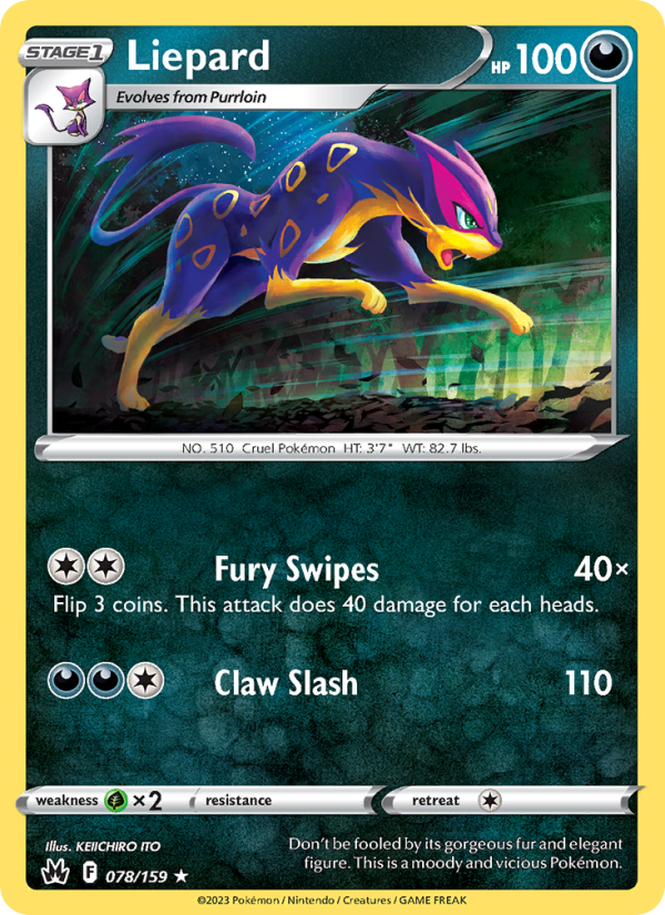 Liepard (078/159) Reverse Holo card image