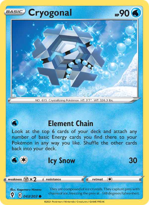 Cryogonal (043/203) Reverse Holo card image