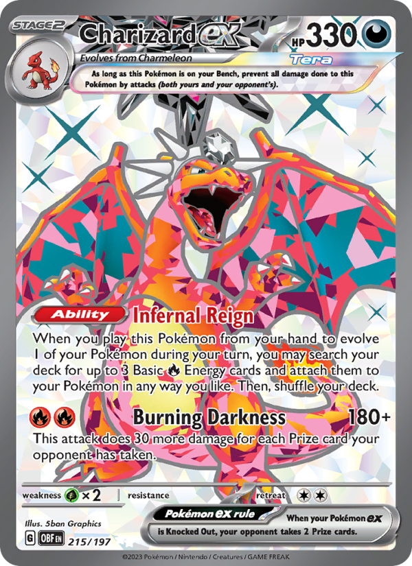 Charizard ex (215/197) Holographic card image