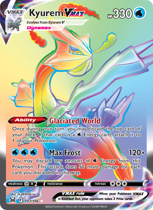 Kyurem VMAX (197/196) Holographic card image