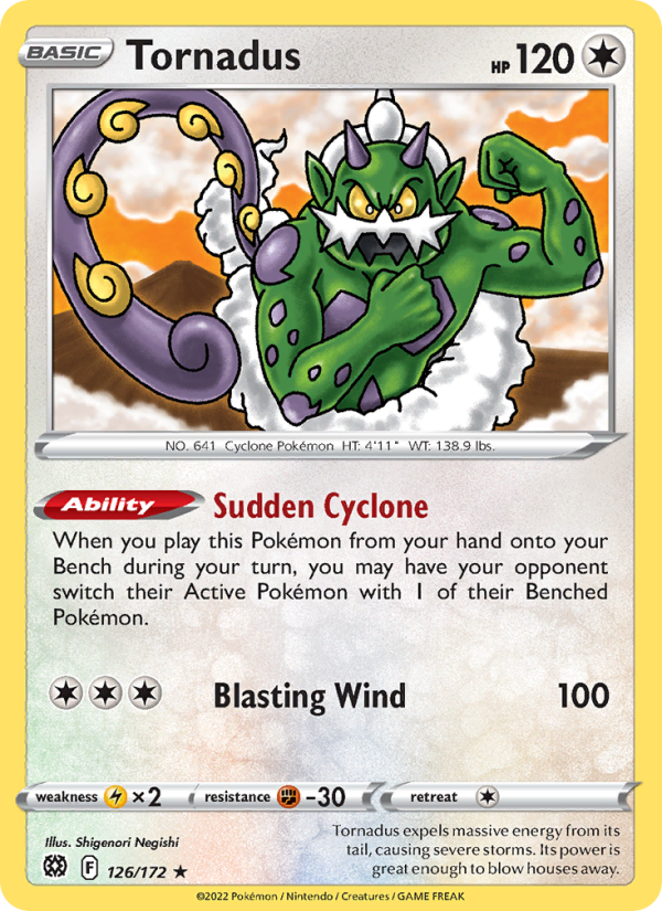 Tornadus (126/172) Reverse Holo card image