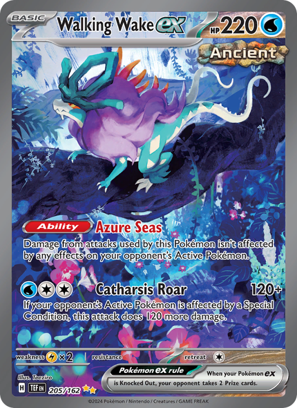 Walking Wake ex (205/162) Holographic card image