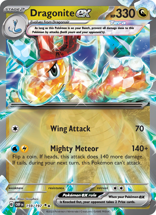 Dragonite ex (159/197) Holographic card image
