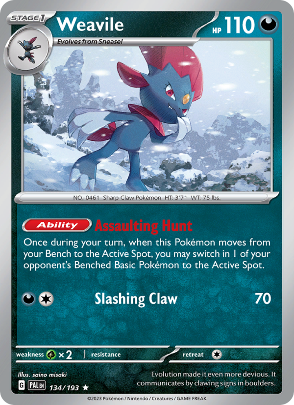 Weavile (134/193) Reverse Holo card image