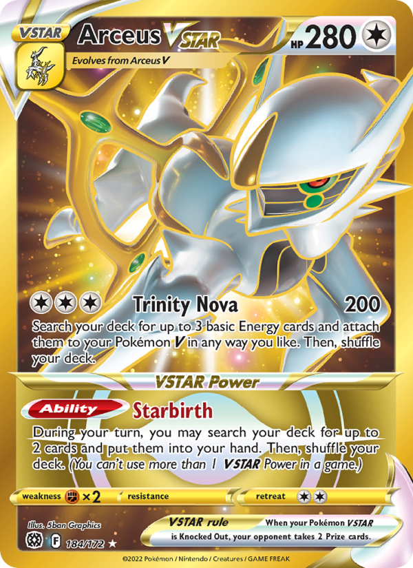 Arceus VSTAR (184/172) Holographic card image
