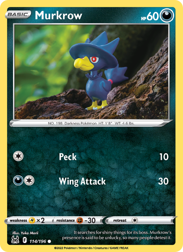 Murkrow (114/196) Reverse Holo card image