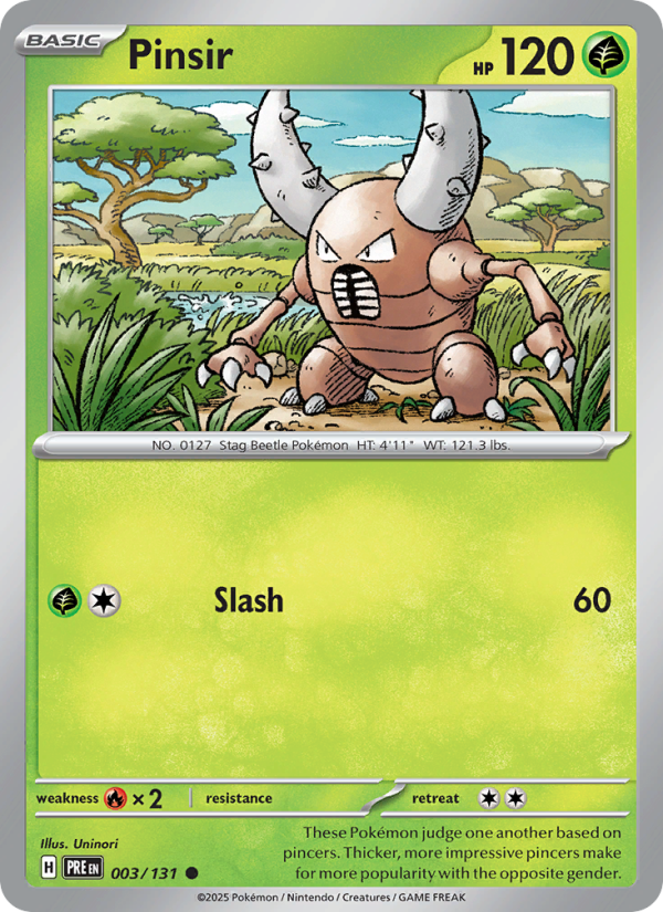 Pinsir (003/131) Reverse Holo card image