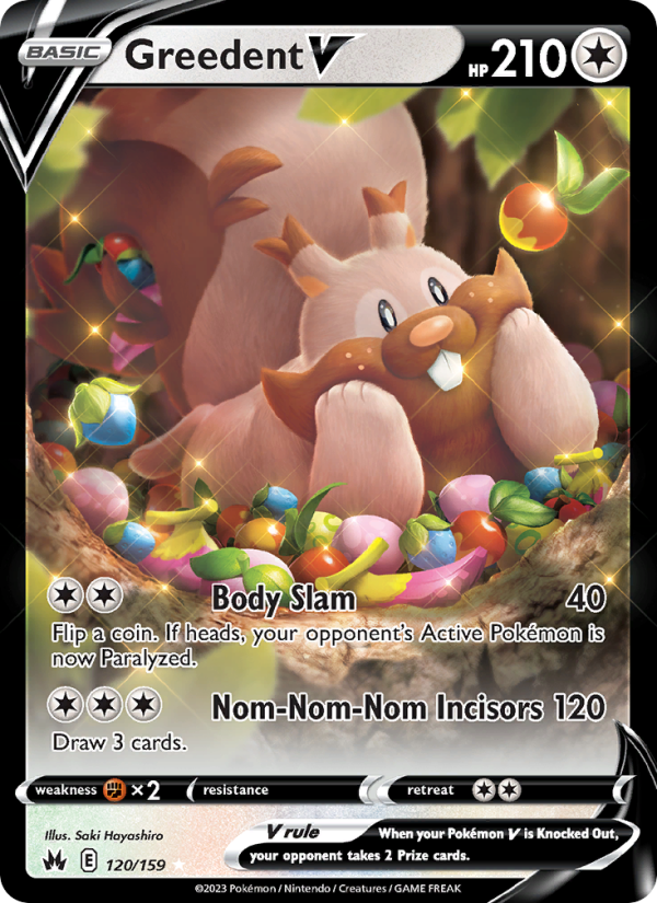 Greedent V (120/159) Holographic card image