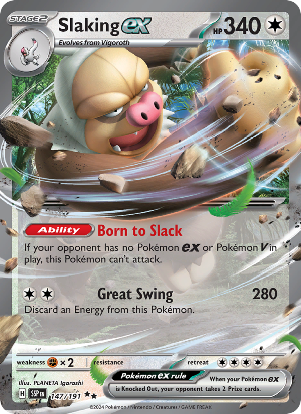 Slaking ex (147/191) Holographic card image