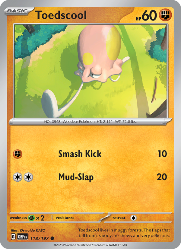 Toedscool (118/197) Reverse Holo card image