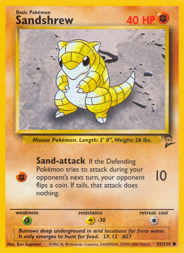 Sandshrew (091/130) Reverse Holo card image