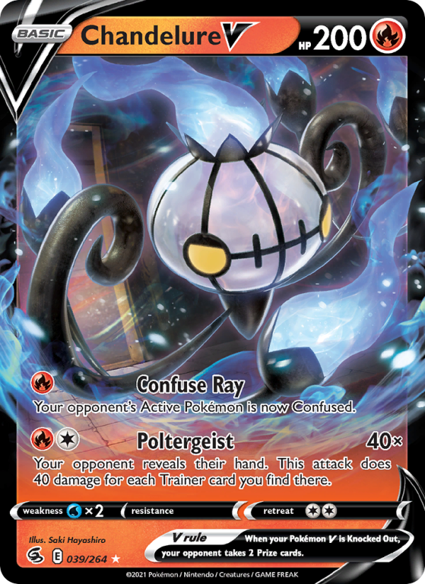 Chandelure V (039/264) Holographic card image