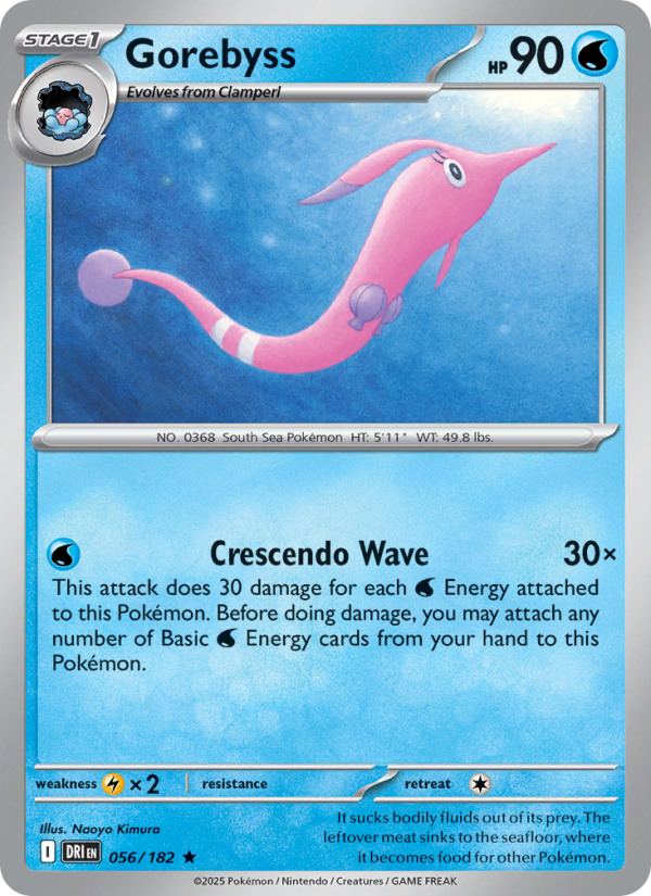 Gorebyss (056/182) Reverse Holo card image