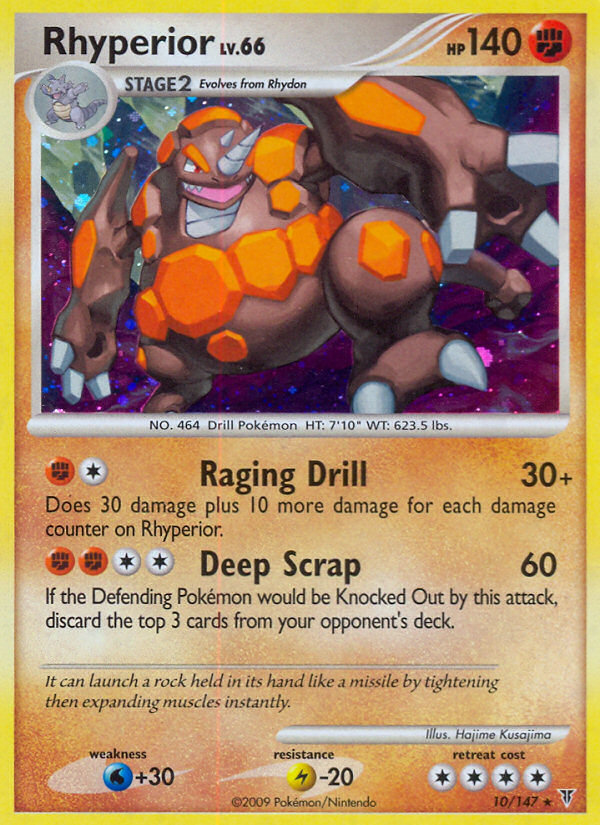 Rhyperior (010/147) Reverse Holo card image
