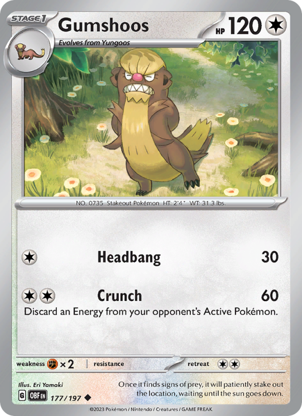 Gumshoos (177/197) Reverse Holo card image