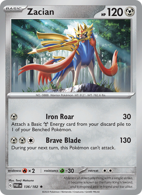 Zacian (136/182) Holographic card image