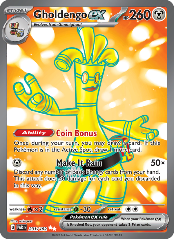 Gholdengo ex (231/182) Holographic card image