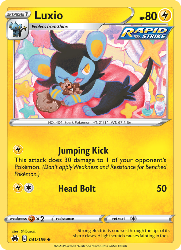 Luxio (041/159) Reverse Holo card image