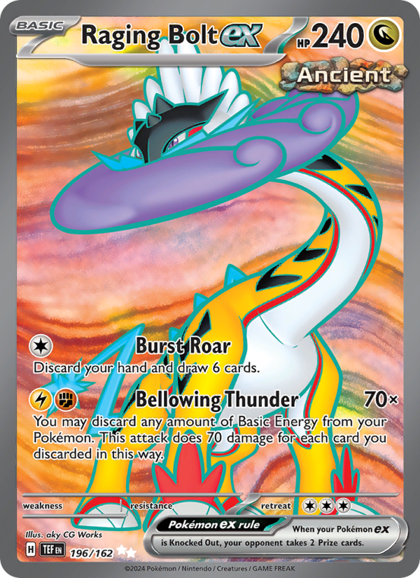 Raging Bolt ex (196/162) Holographic card image