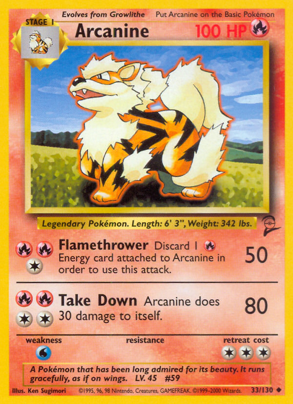 Arcanine (033/130) Reverse Holo card image