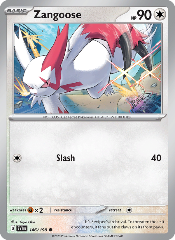 Zangoose (146/198) Reverse Holo card image