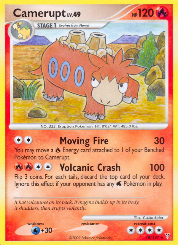Camerupt (018/147) Reverse Holo card image