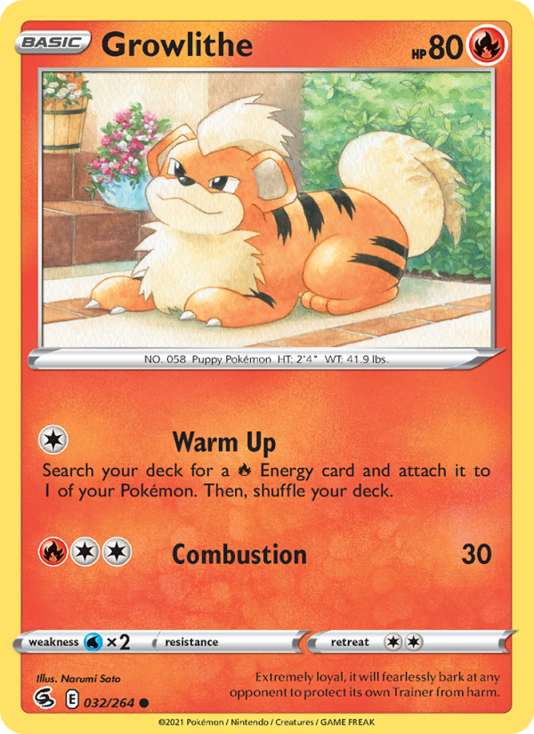 Growlithe (032/264) Reverse Holo card image