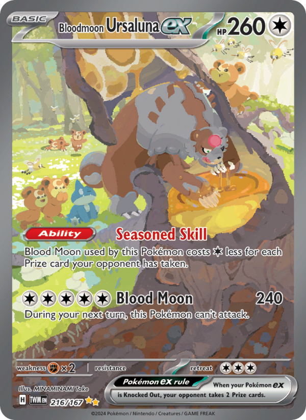 Bloodmoon Ursaluna ex (216/167) Holographic card image