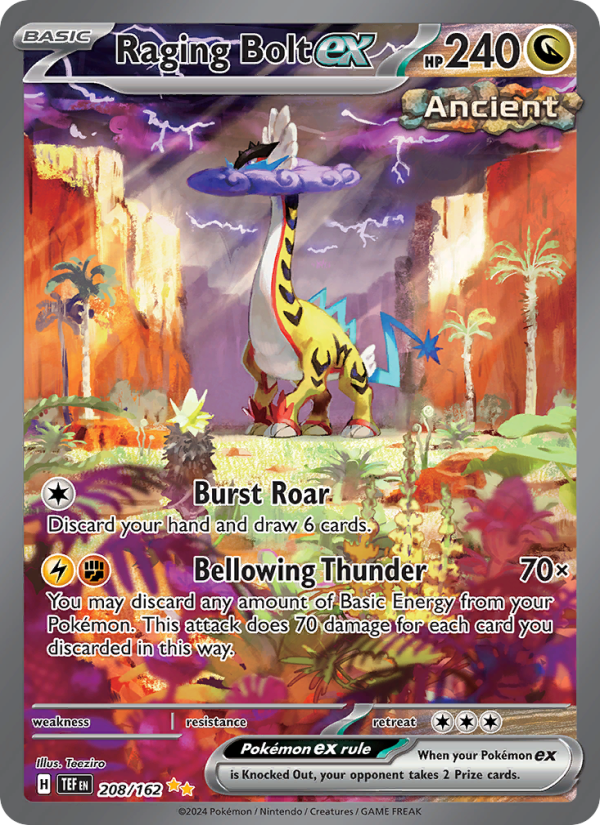 Raging Bolt ex (208/162) Holographic card image