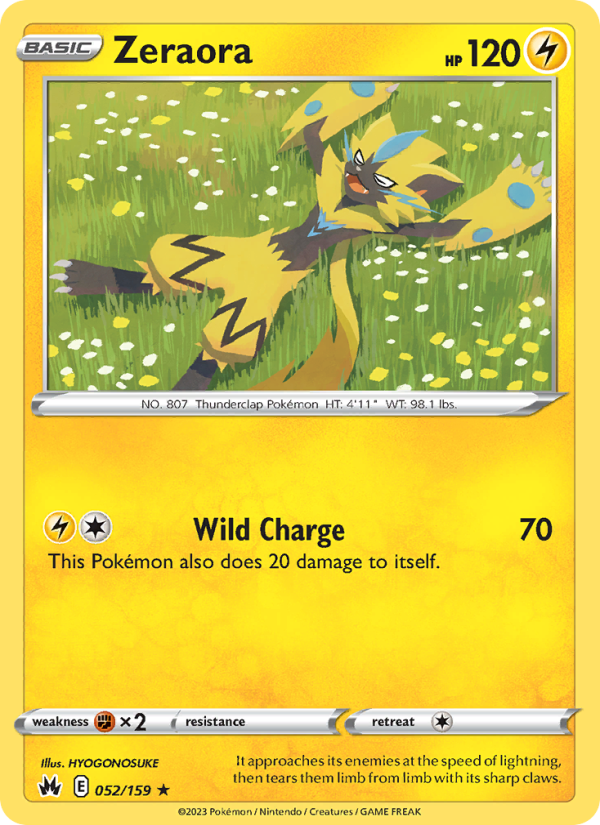 Zeraora (052/159) Reverse Holo card image