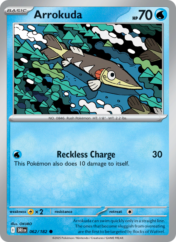 Arrokuda (062/182) Reverse Holo card image