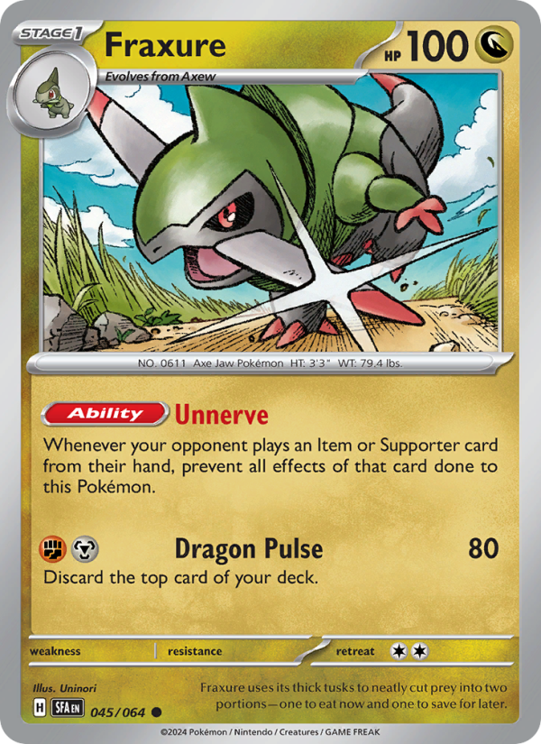 Fraxure (045/64) Reverse Holo card image