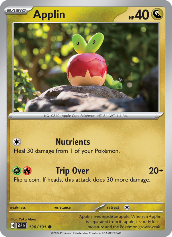 Applin (138/191) Reverse Holo card image