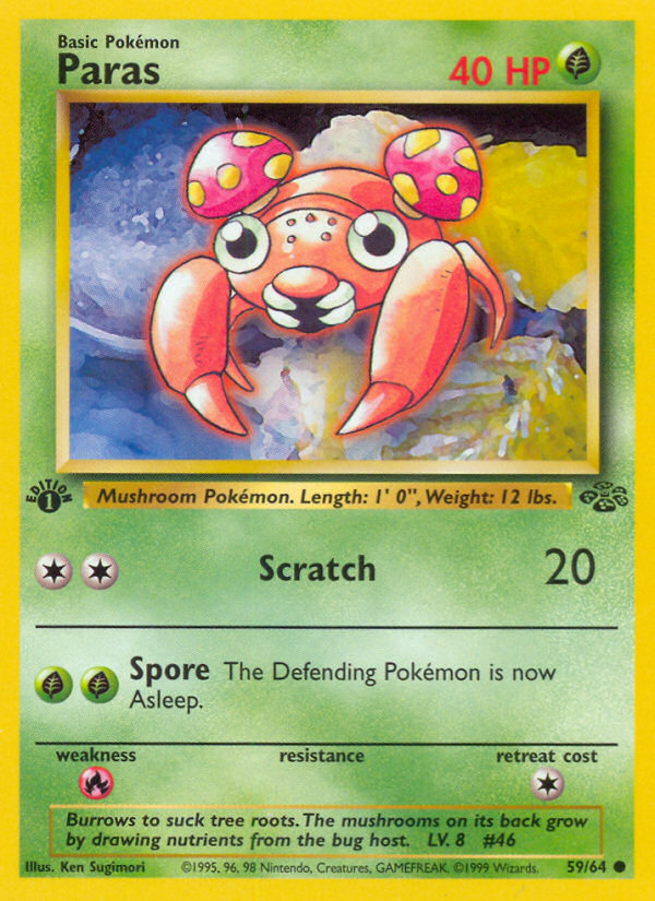 Paras (059/64) Reverse Holo card image