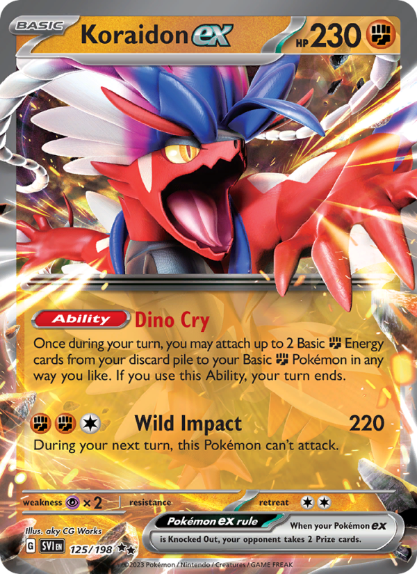 Koraidon ex (125/198) Holographic card image