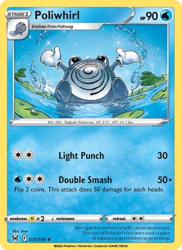 Poliwhirl (031/196) Reverse Holo card image