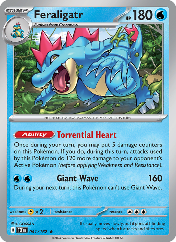 Feraligatr (041/162) Reverse Holo card image