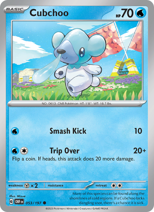 Cubchoo (053/197) Reverse Holo card image