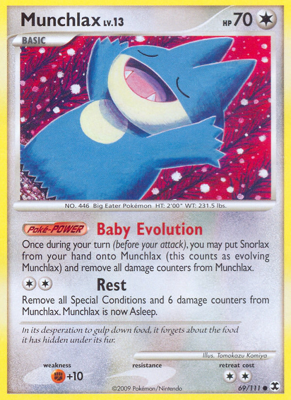 Munchlax (069/111) Reverse Holo card image