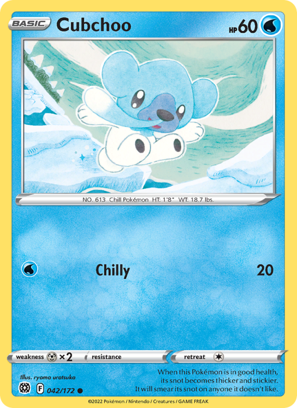 Cubchoo (042/172) Reverse Holo card image