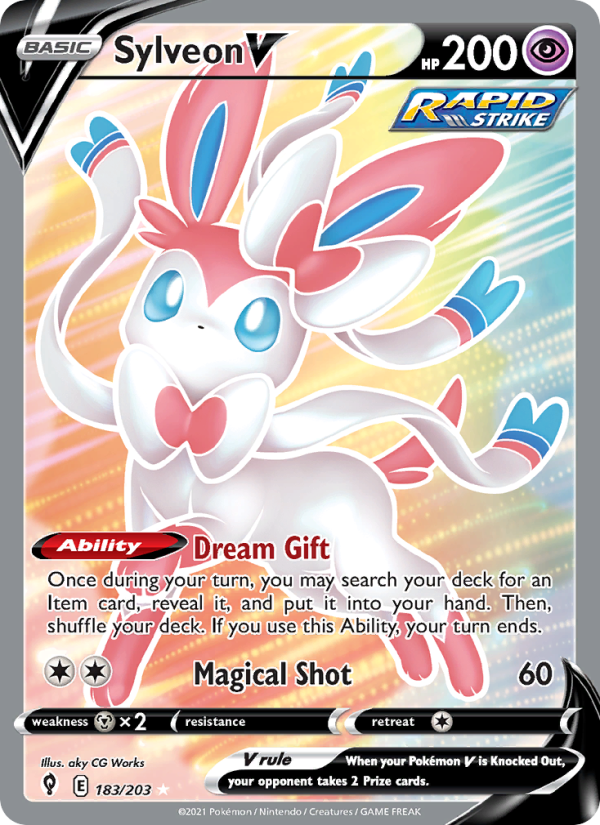 Sylveon V (183/203) Holographic card image