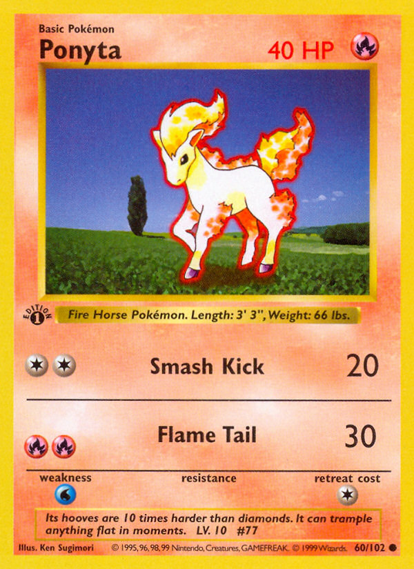 Ponyta (060/102) Reverse Holo card image