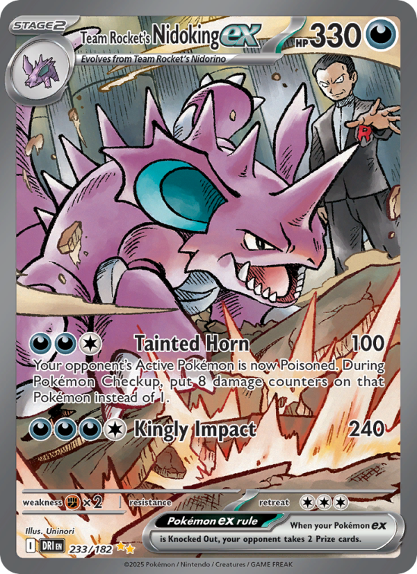 Team Rocket's Nidoking ex (233/182) Reverse Holo card image