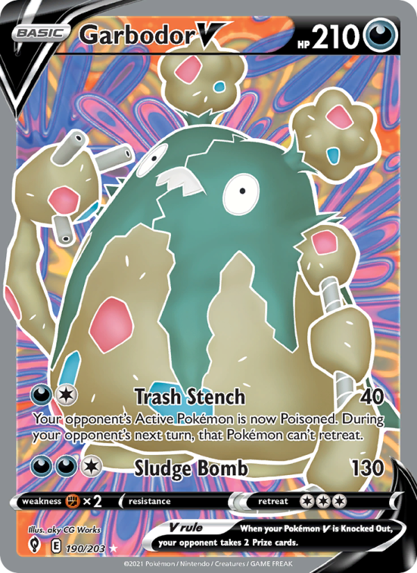 Garbodor V (190/203) Holographic card image