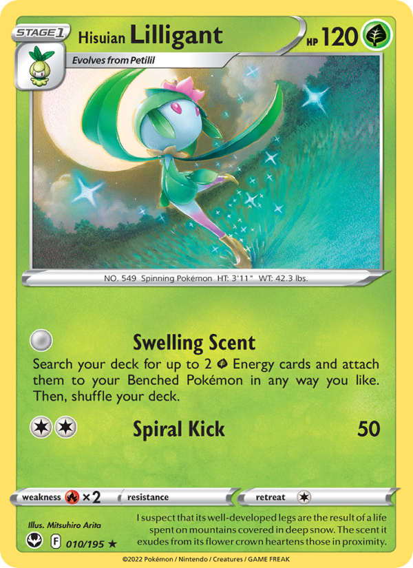 Hisuian Lilligant (010/195) Reverse Holo card image