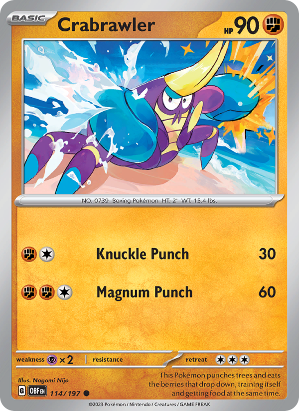 Crabrawler (114/197) Reverse Holo card image