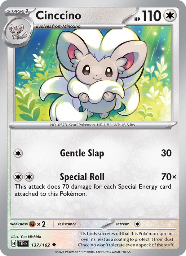 Cinccino (137/162) Reverse Holo card image