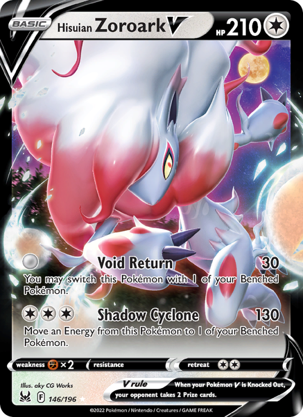 Hisuian Zoroark V (146/196) Holographic card image