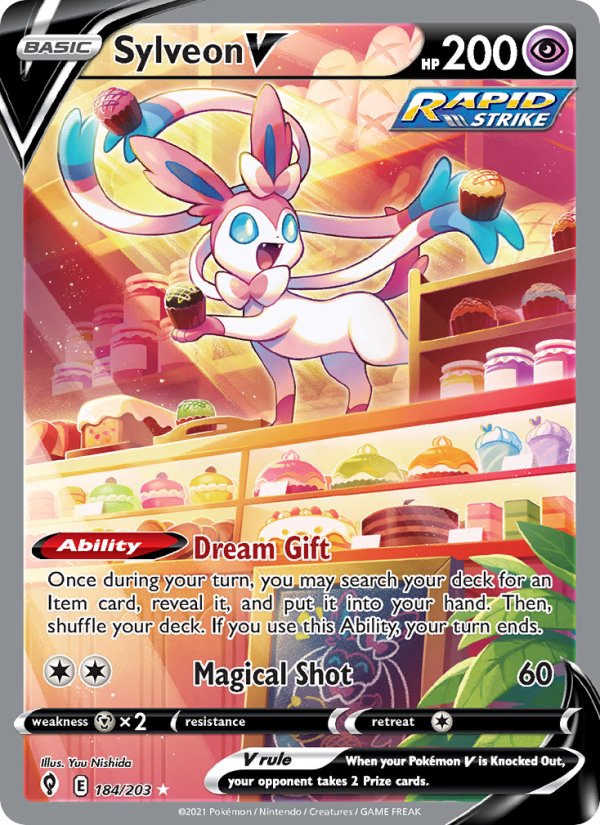Sylveon V (184/203) Reverse Holo card image